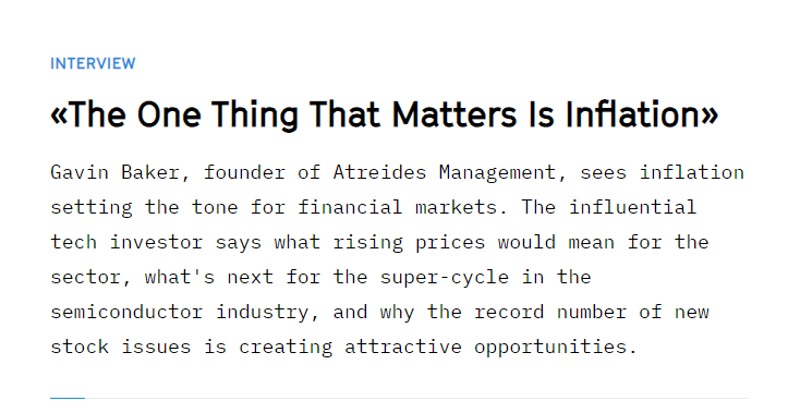 Gavin Baker, Managing Partner and CIO of Atreides Management joins The Market/NZZ for an in-depth interview
