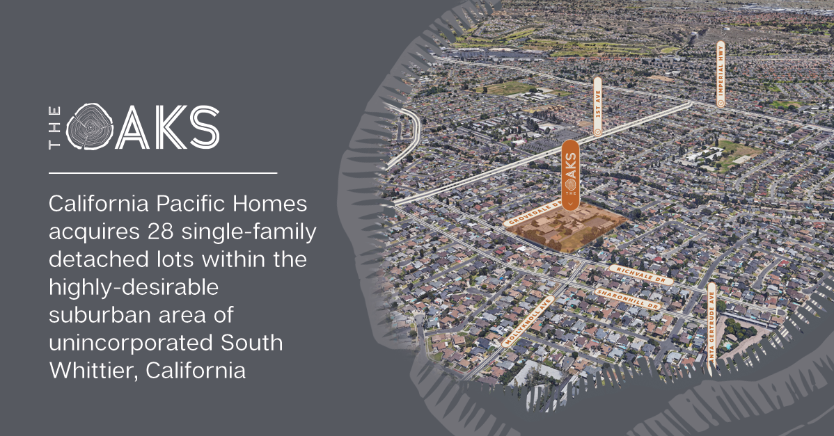 California Pacific Homes acquires 28 single-family detached lots within the highly-desirable suburban area of unincorporated South Whittier, California., Province West