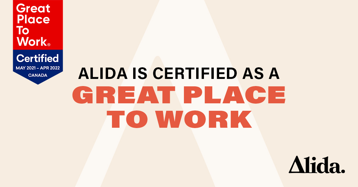 Alida Earns 2021 Great Place to Work® Certification, Alida